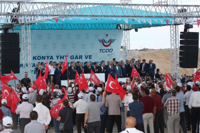 Başbakan Yıldırım, Konya YHT Garı ile Kayacık Lojistik Merkezi’nin temelini attı