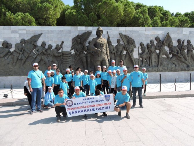 Aksaray emniyeti çocukları Çanakkale’ye götürdü