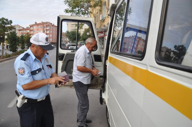 Aksaray’da okul servisleri denetleniyor
