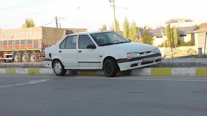 Başıboş eşek kazaya sebep oldu