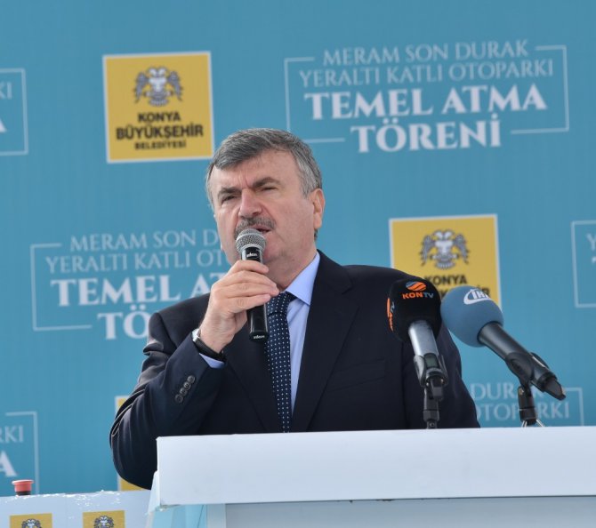 Meram Son Durak Katlı Yeraltı Otoparkının temeli atıldı