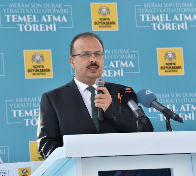 Meram Son Durak Katlı Yeraltı Otoparkının temeli atıldı