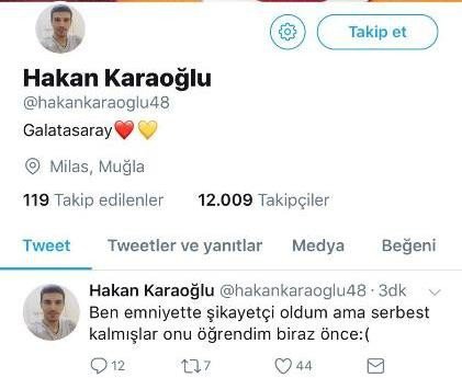 Darp edilen Galatasaraylı taraftar, 