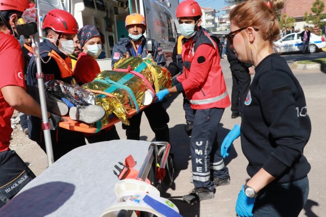 Aksaray’da gerçeği aratmayan tatbikat