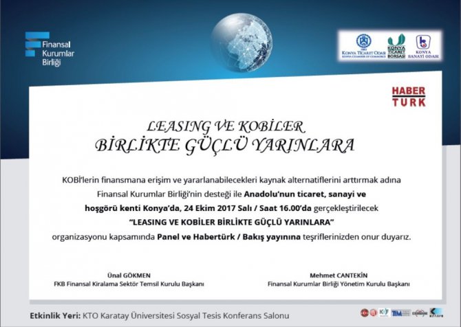 Konyalı KOBİ’lere Finansal Kiralamayı (Leasing) uzmanları anlatacak