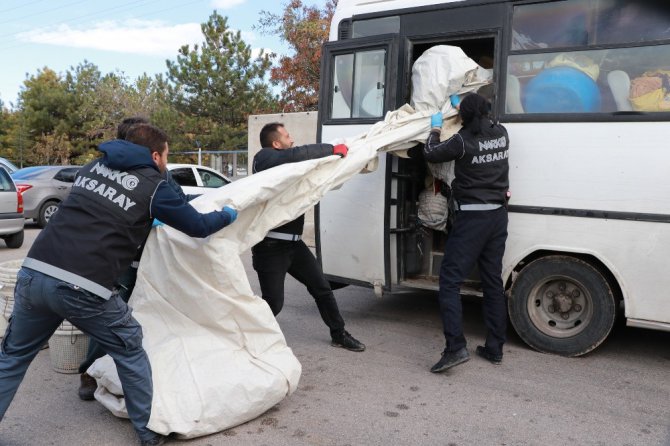 Aksaray’da Suriyeliler 220 kilo esrarla yakalandı