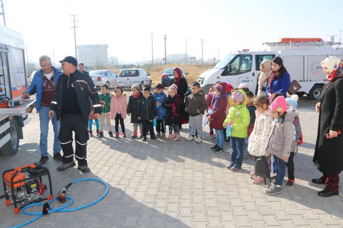 Aksaray’da anasınıfı öğrencilere afet eğitimi