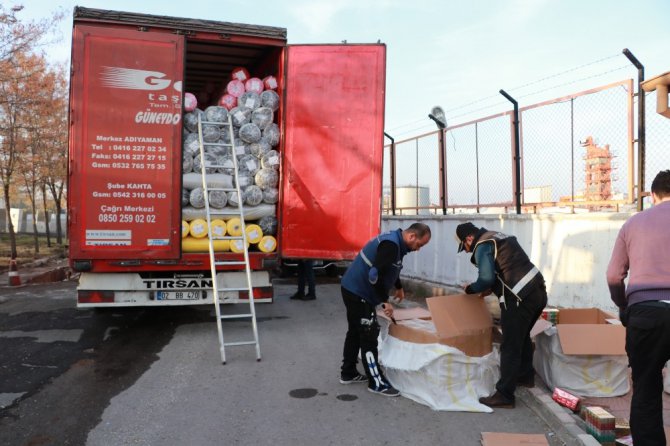 Düğün kınası adı altında kaçak sigara sevkiyatı