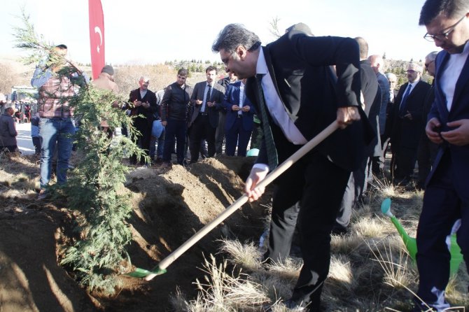 Yunak’ta 2 bin 500 fidan toprakla buluştu