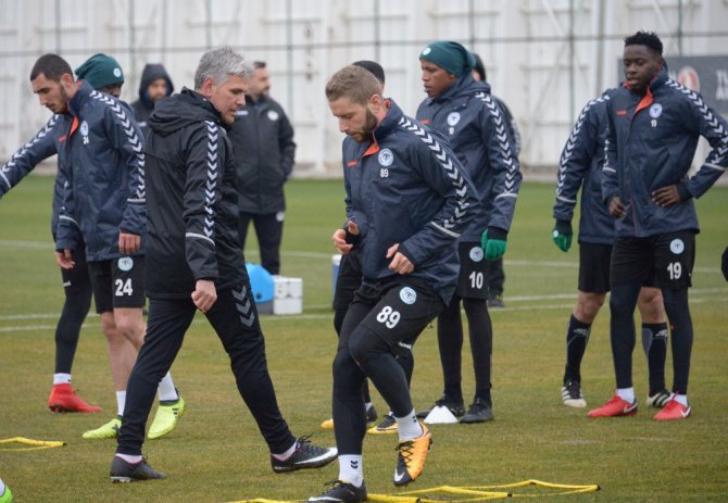 Atiker Konyaspor, Vitoria Guimares maçının Konya’daki son çalışmasını yaptı