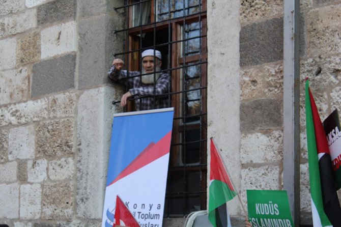 Konya’da Kudüs protestosu