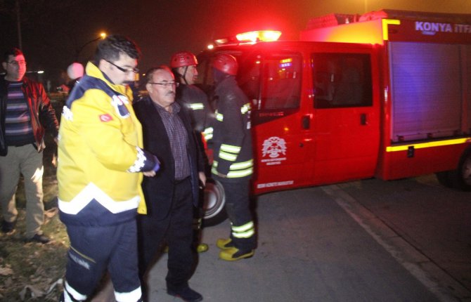 Takla atan araçtan burnu bile kanamadan çıktı