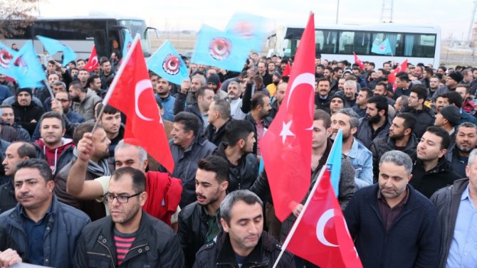 Aksaray’da işçiler zam ve sosyal hakları için yürüdü
