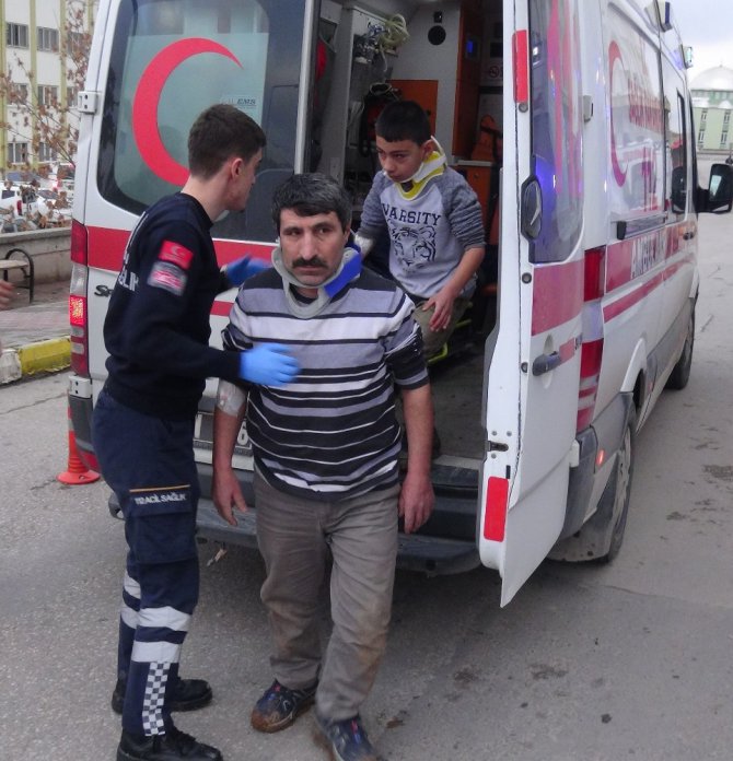 Aksaray’da otomobil menfeze devrildi: 4 yaralı