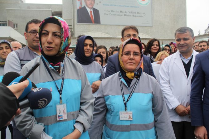 Konya’da taşeron işçilerin kadro sevinci