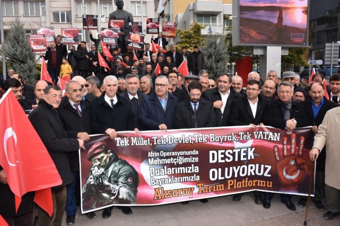 Aksaray’dan Zeytin Dalı Harekatı’na destek