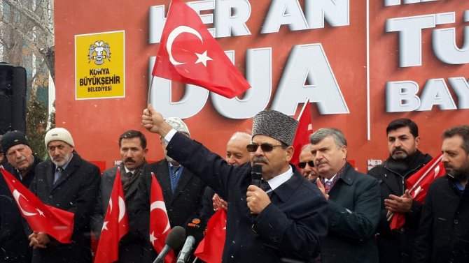 Konya’da “Her An Dua Her Yer Türk Bayrağı” kampanyası