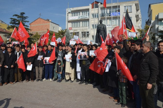 Aksaray’da yaşayan Afganlılar gönüllü askerlik başvurusu yaptı