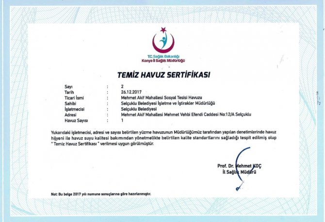 Selçuklunun havuzları temiz