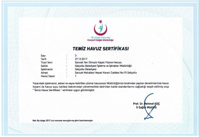 Selçuklunun havuzları temiz