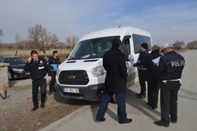 Kulu’da öğrenci servis araçlarına denetim