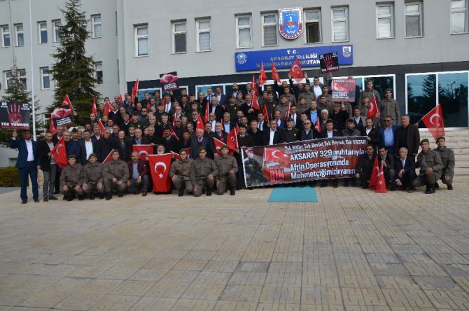 Aksaray’da muhtarlardan jandarmaya destek ziyareti