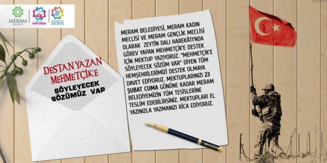 Mehmetçiğe destek amacıyla mektup yazma kampanyası başlatıldı
