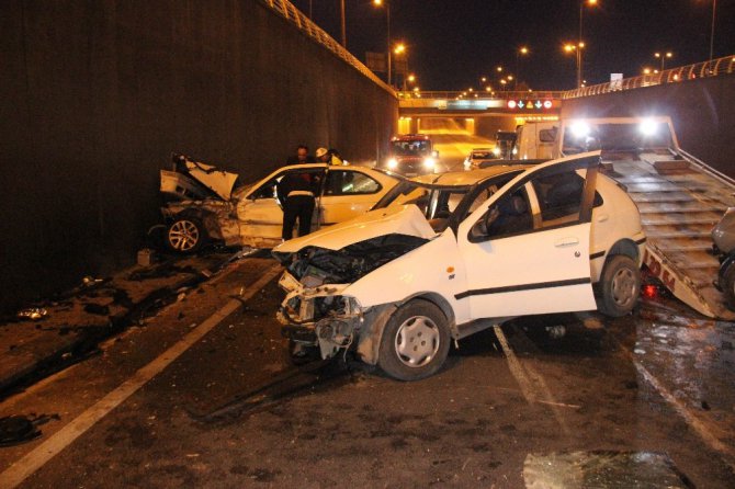 Konya’da zincirleme kaza: 3’ü polis 7 yaralı