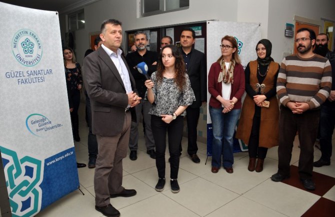 NEÜ Güzel Sanatlar Fakültesi Grafik Bölümü öğrencileri sergi açtı