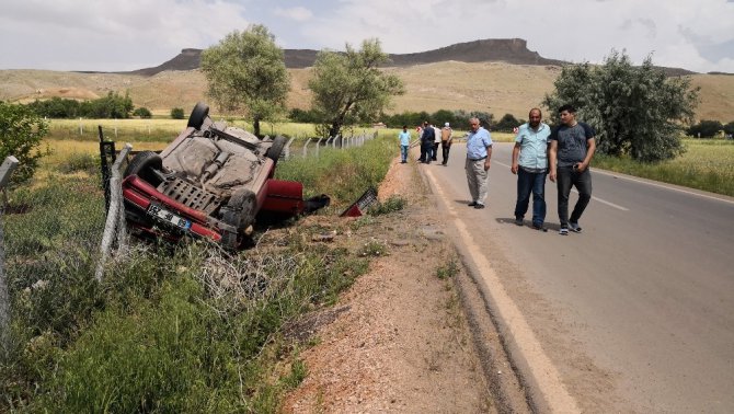 Aksaray’da otomobil takla attı: 2 yaralı