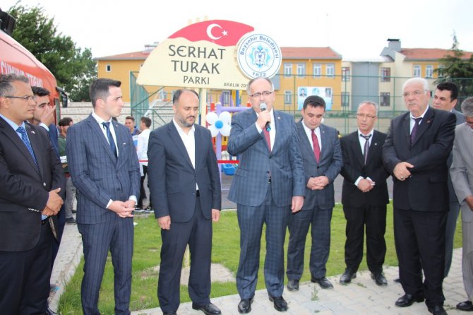 Beyşehir’de “Serhat Turak Parkı” dualarla açıldı
