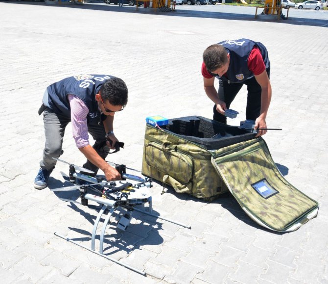 Aksaray’da drone ile trafik uygulaması