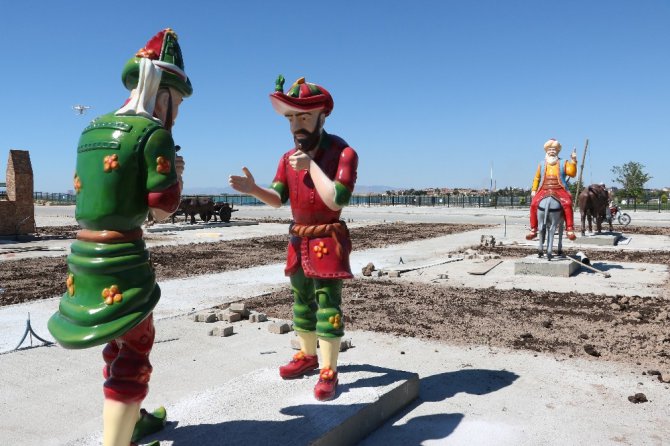 Beyşehir’de Türk Büyüğü, Halk ve Masal Kahramanları Parkı tamamlanıyor