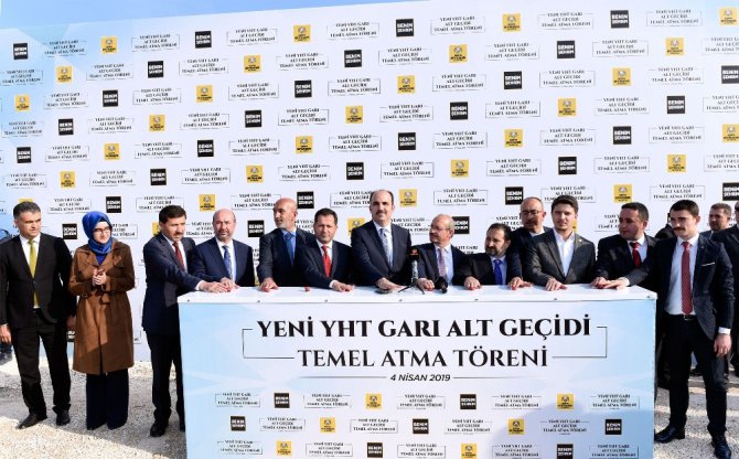 Yeni YHT Garı alt geçidinin temeli atıldı