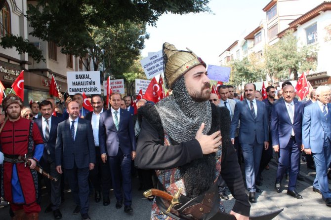 Konya’da Ahilik Yürüyüşü ve Şed Kuşanma Töreni gerçekleştirildi