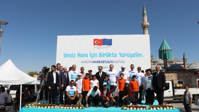 Konya’da ‘Temiz Hava’ temalı yürüyüş ve bisiklet etkinliği düzenlendi