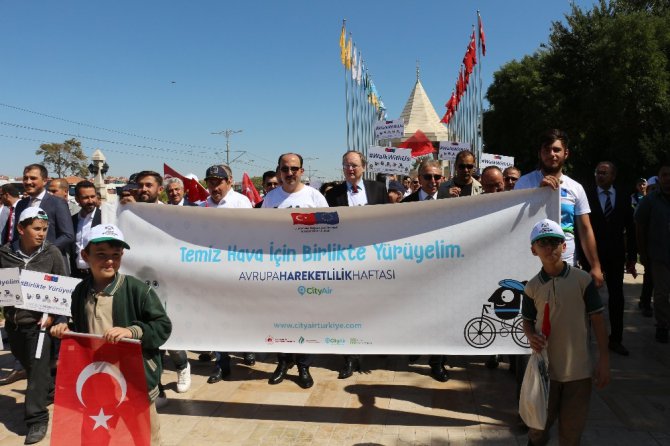 Konya’da ‘Temiz Hava’ temalı yürüyüş ve bisiklet etkinliği düzenlendi