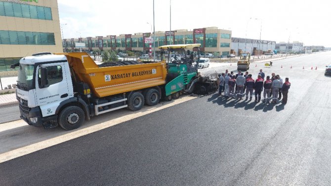 Başkan Kılca, sanayi bölgelerindeki yol asfaltlama çalışmalarını inceledi