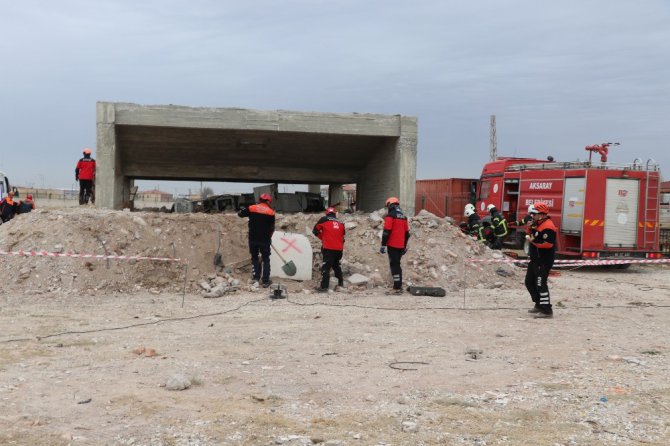 Aksaray’da saha uzantılı masa başı tatbikat, gerçeği aratmadı