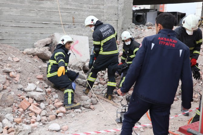 Aksaray’da saha uzantılı masa başı tatbikat, gerçeği aratmadı