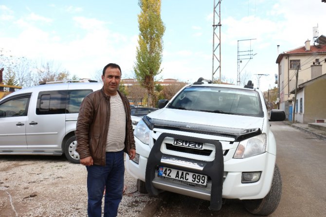 Konya’daki kamyonete İstanbul’dan ceza kesildi