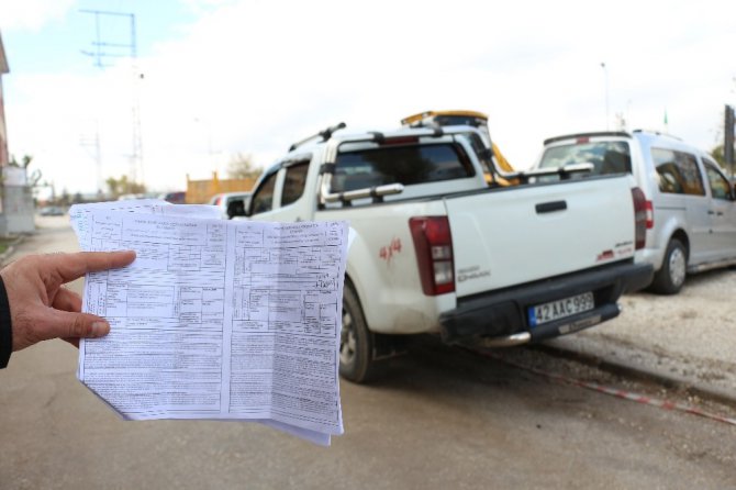 Konya’daki kamyonete İstanbul’dan ceza kesildi