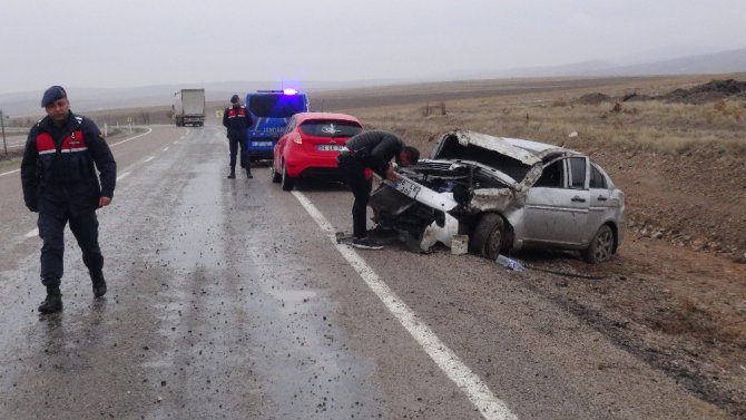 Aksaray’da otomobil takla attı: 2 yaralı
