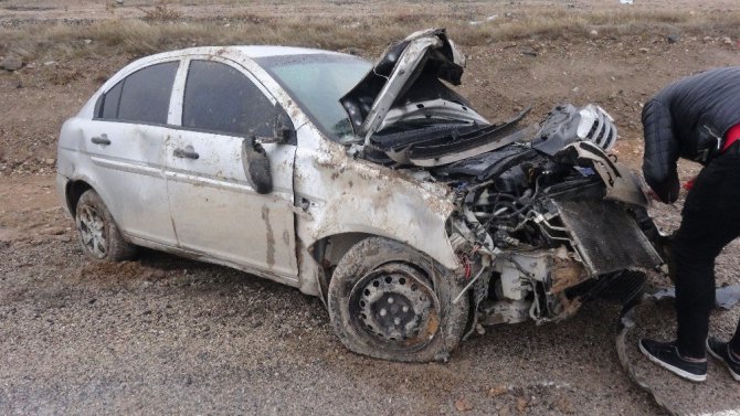 Aksaray’da otomobil takla attı: 2 yaralı