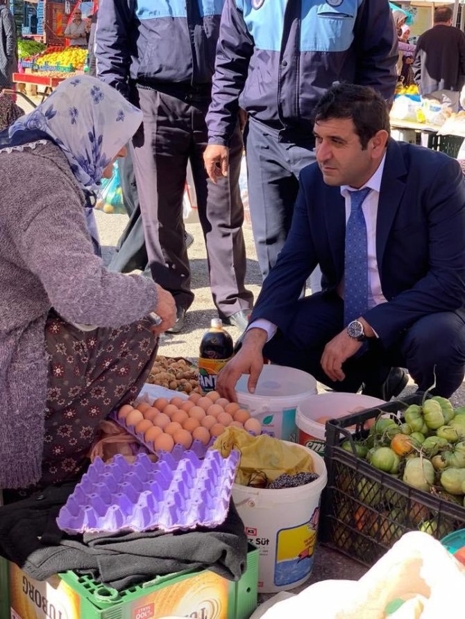 Başkan çiğdem, pazarcı esnafıyla buluştu