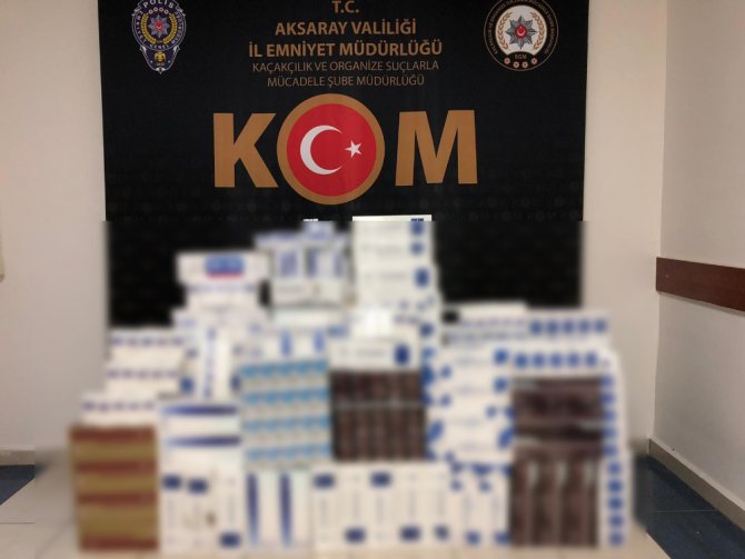 Aksaray’da bin 500 paket kaçak sigara ele geçirildi