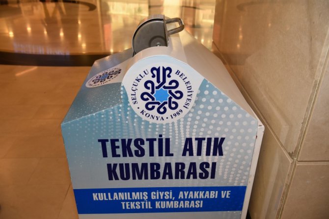 Selçuklu’dan Sıfır Atık Projesine Tekstil Atık Kumbarasıyla destek