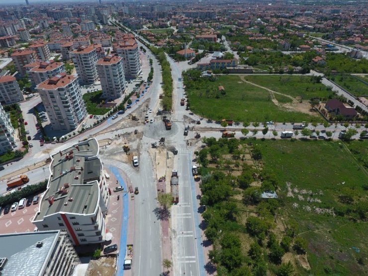 Konya Büyükşehir trafiği rahatlatacak düzenlemelere devam ediyor