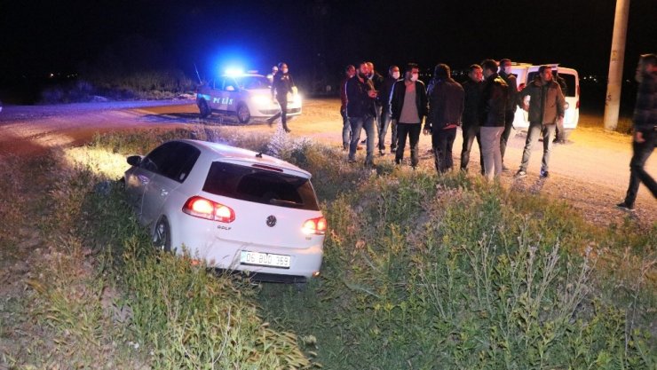 Polis şüpheli kovalamacası sulama kanalında son buldu