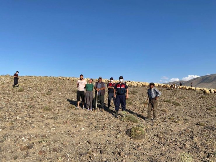 Kaybolan 300 koyunluk sürüyü jandarma droneyle buldu